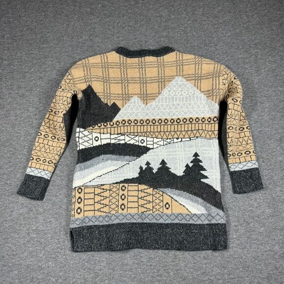 Woolrich Beige and Gray Patterned Turtleneck Sweater - Picture 10 of 13